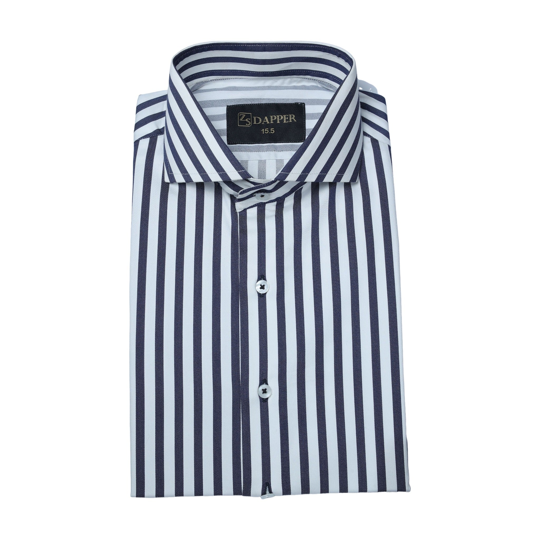 Dark Blue & White Stripes.