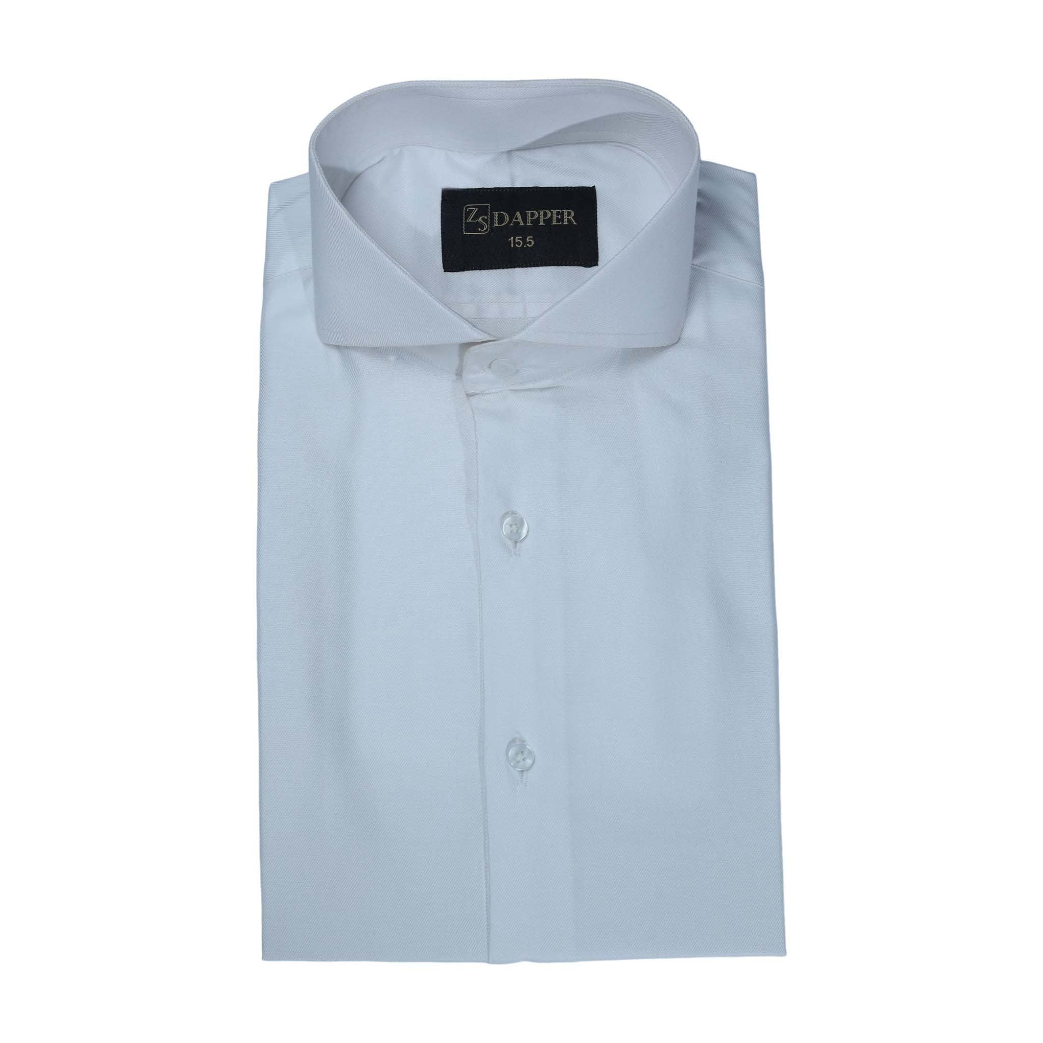 Twill White Cut Away Collar.
