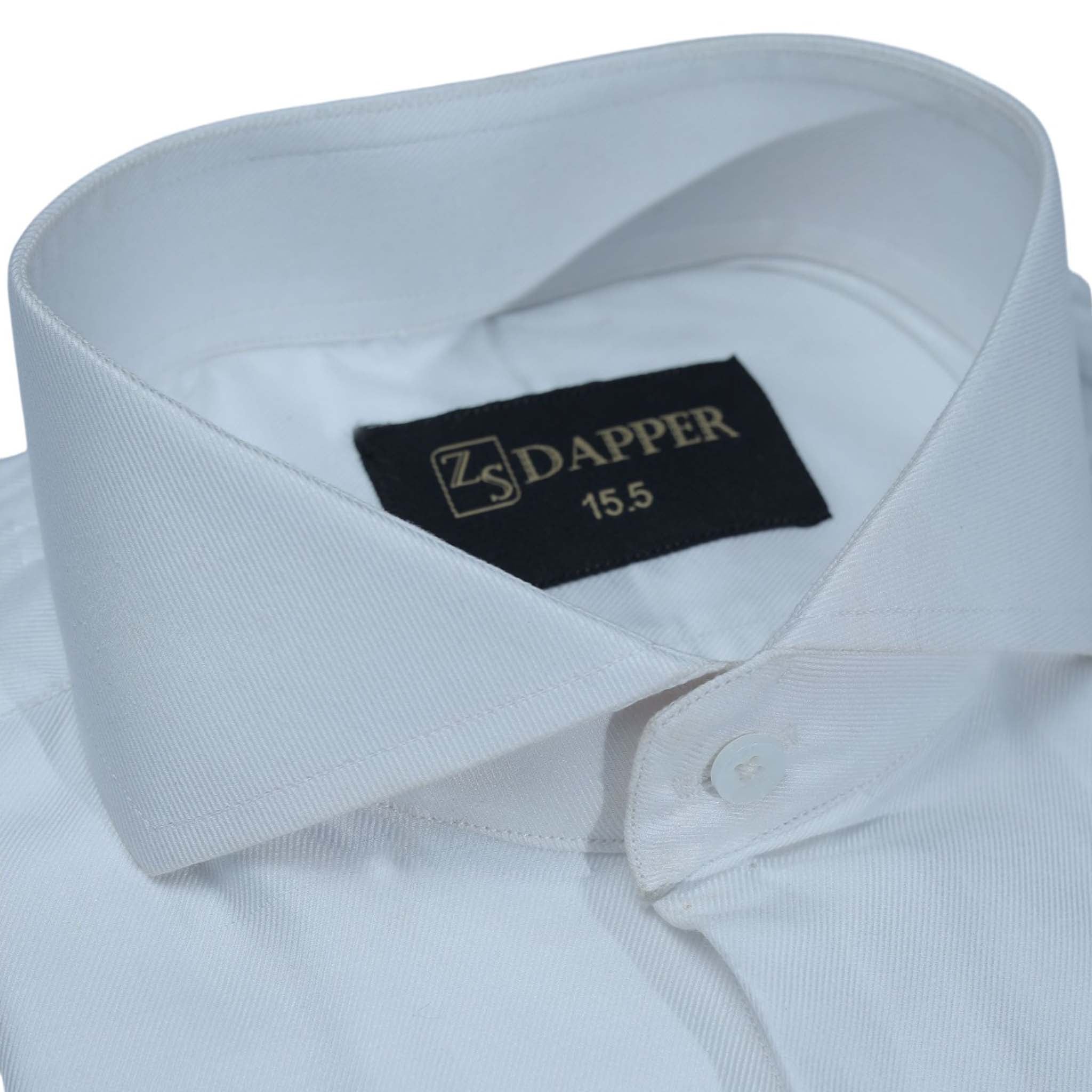 Twill White Cut Away Collar.