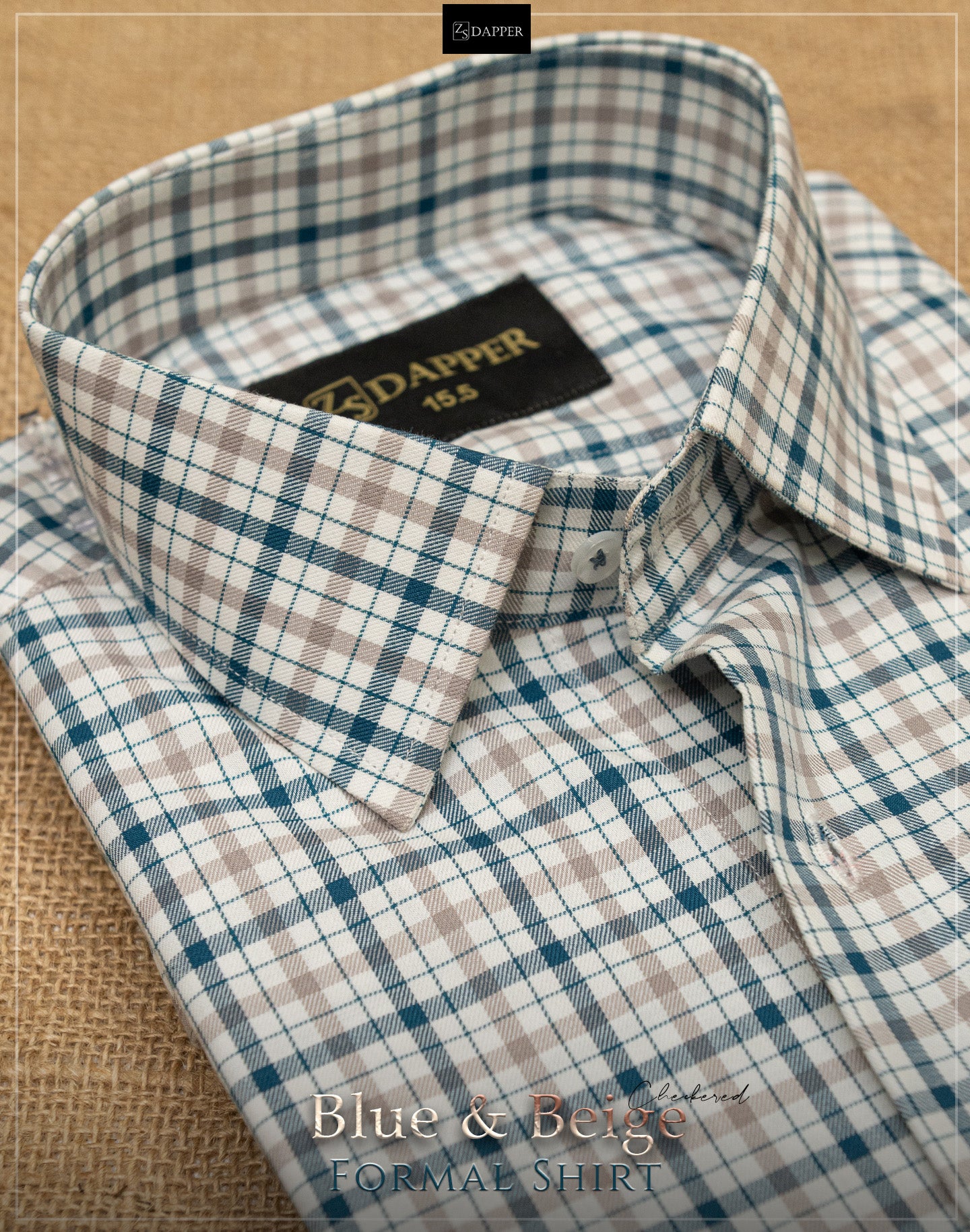 Blue & Beige Checkered.