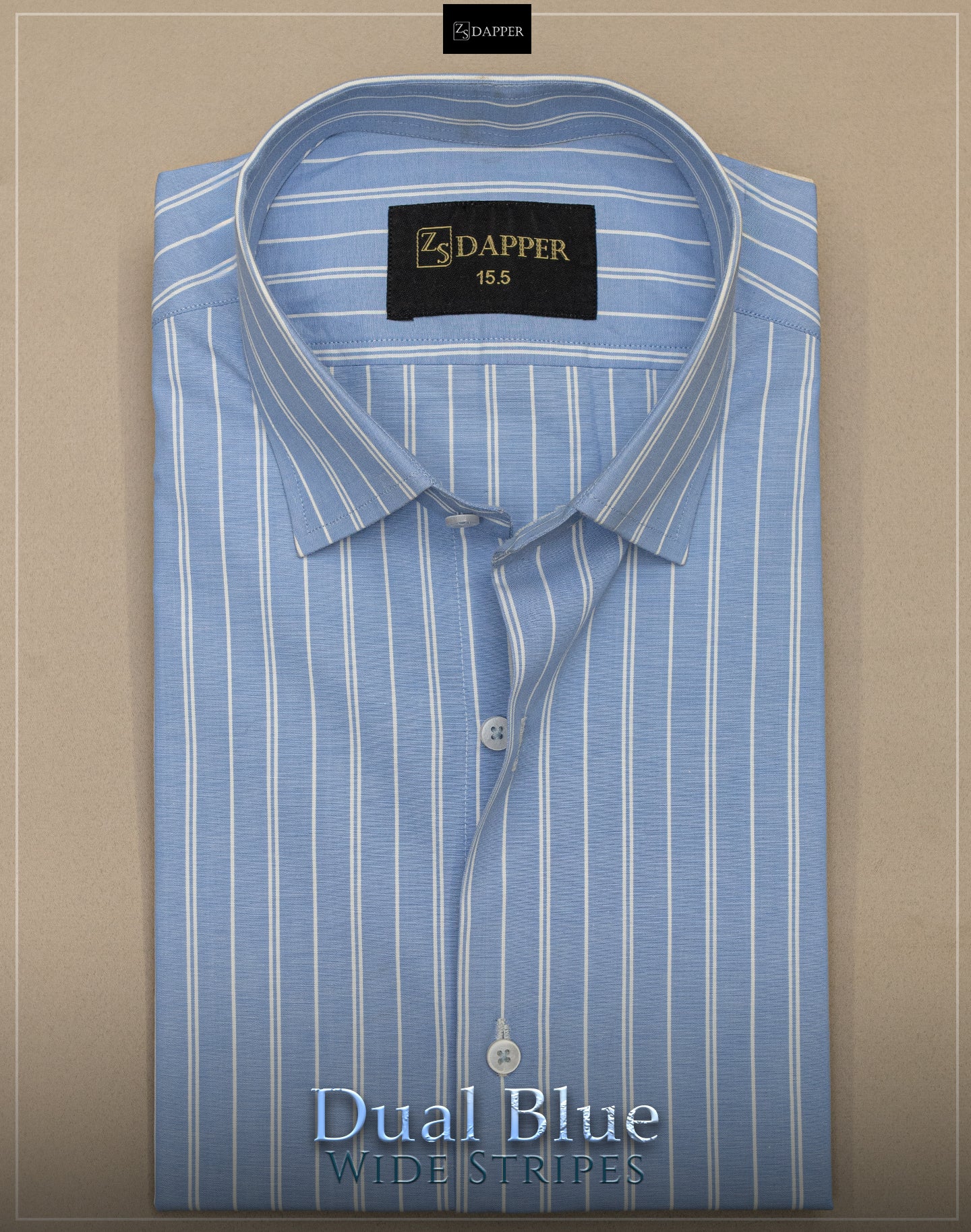 Dual Blue wide stripes.