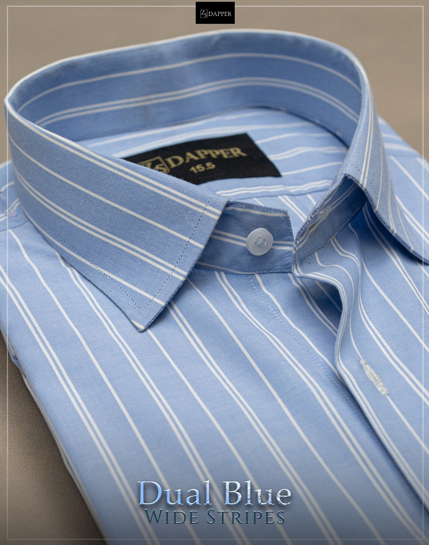 Dual Blue wide stripes.