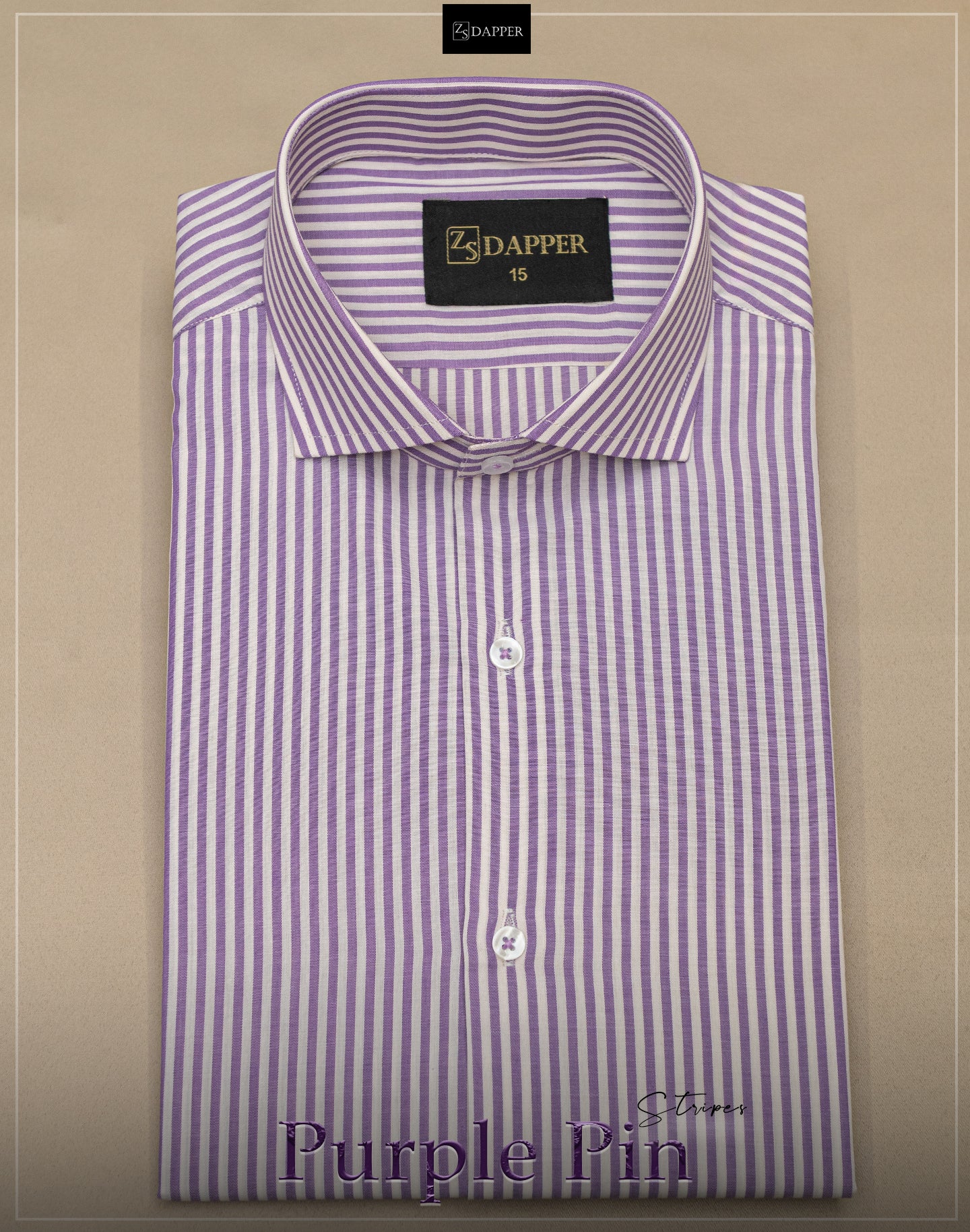 Purple Pin Stripes.