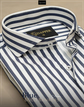 Blue Bold Bankers Stripes.