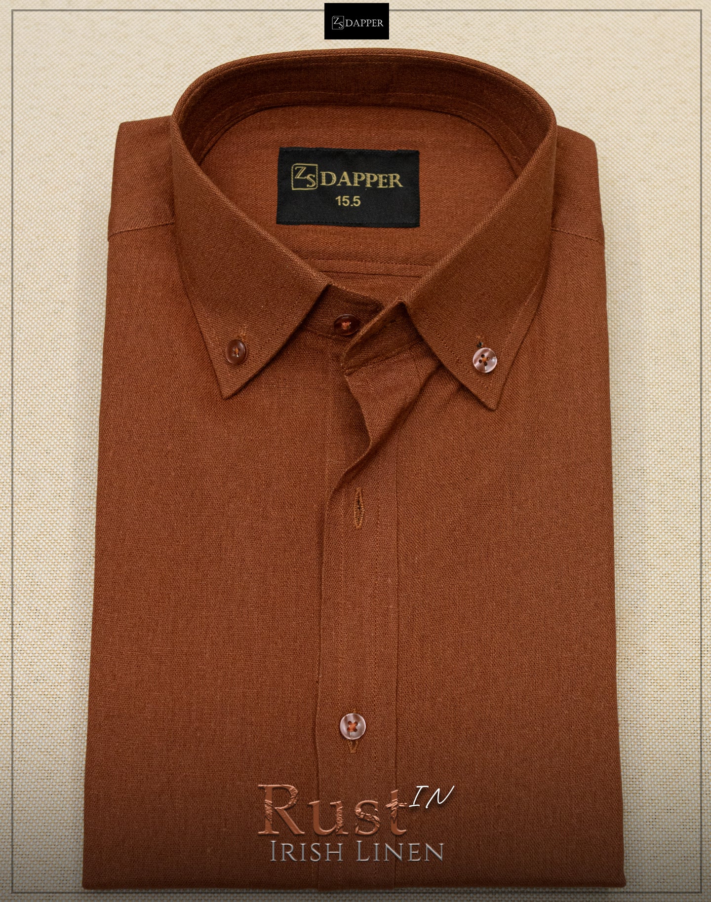 Rust Irish Linen.