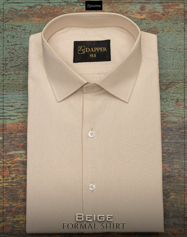 Beige Formal shirt.