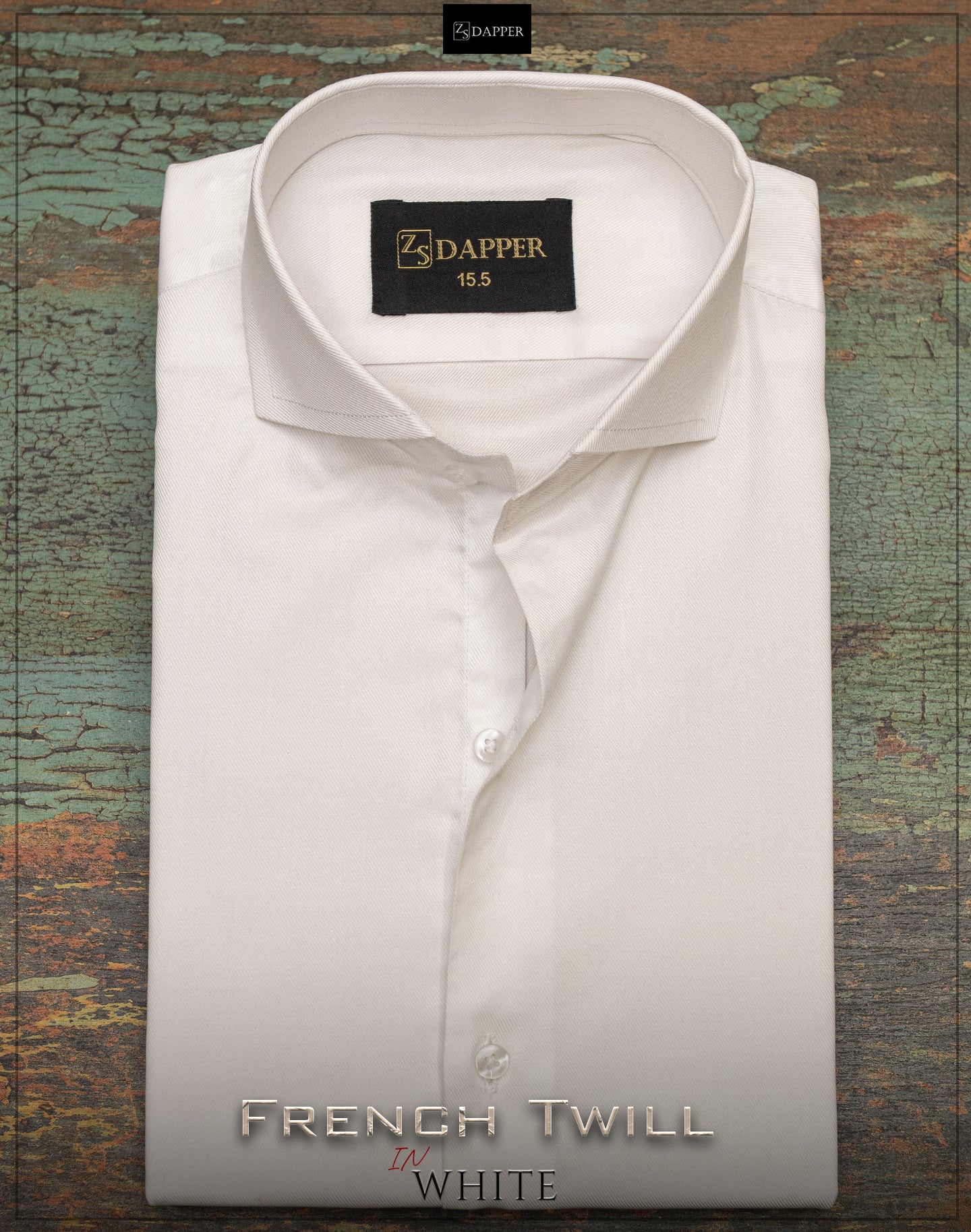 French Twill In White.