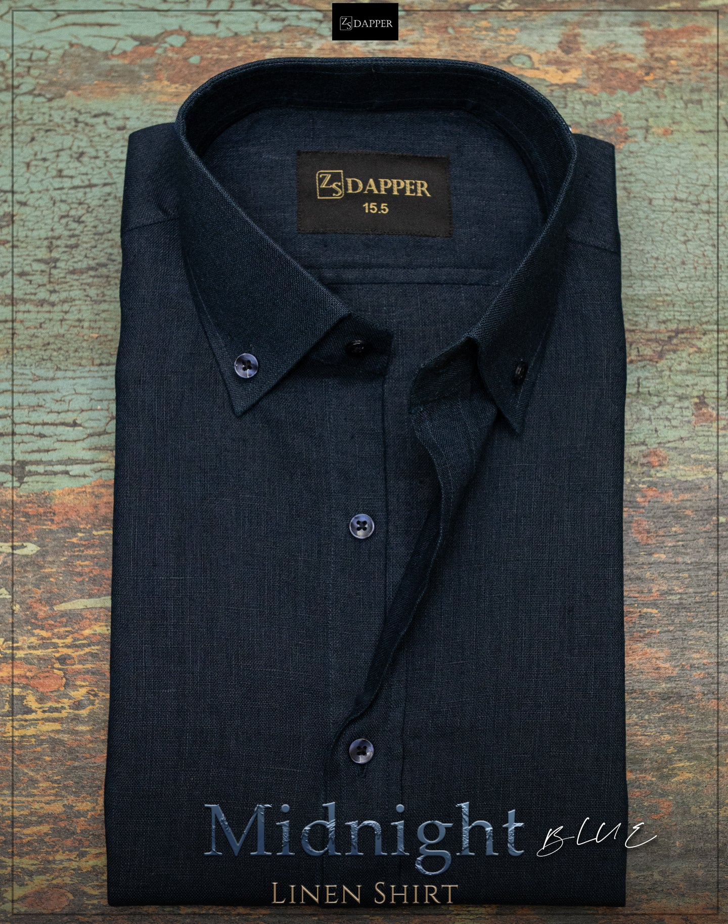 Midnight Blue Irish Linen.