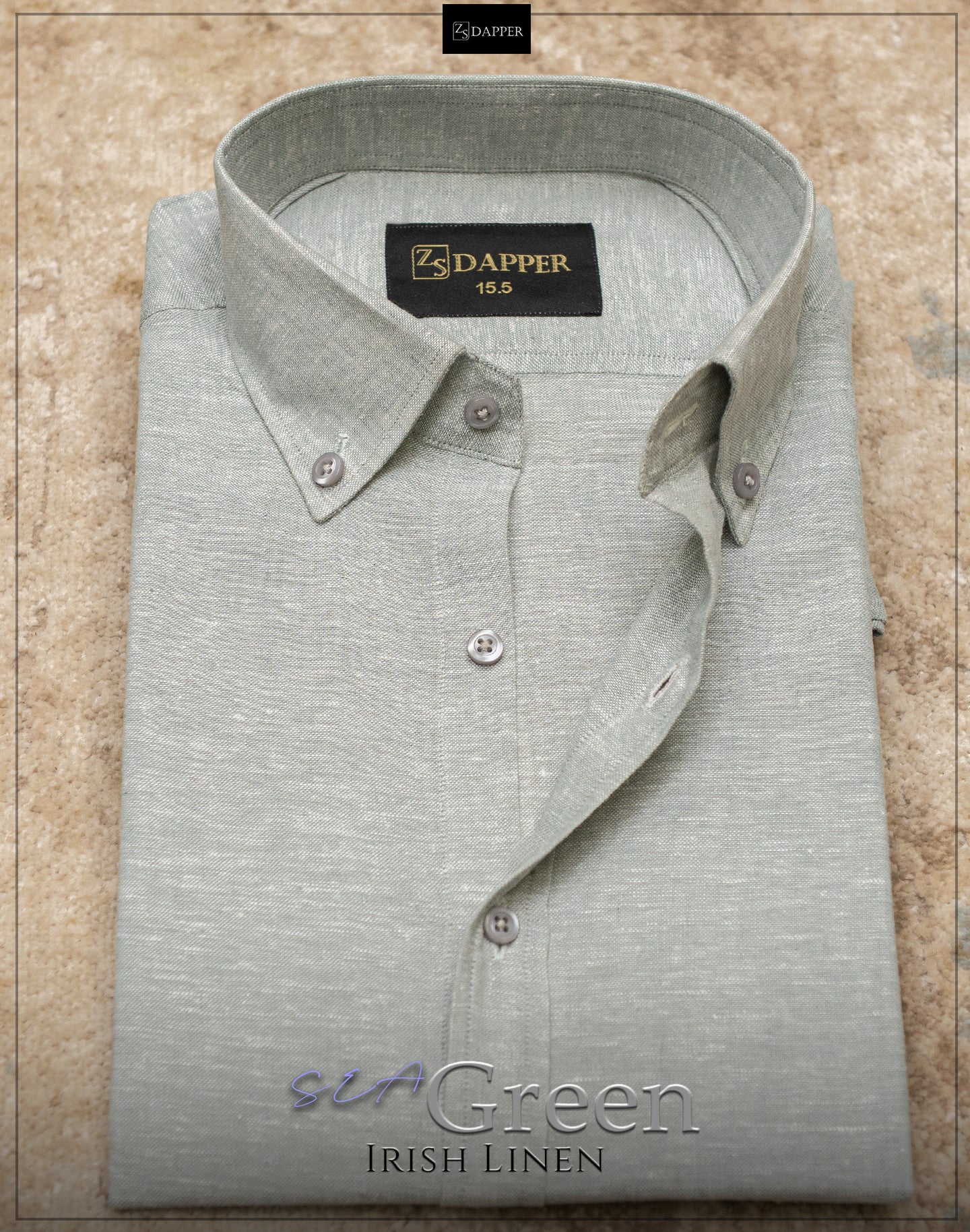 Sea Green Irish Linen.