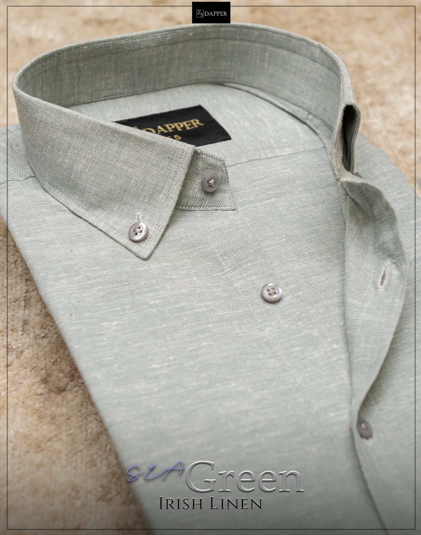 Sea Green Irish Linen.