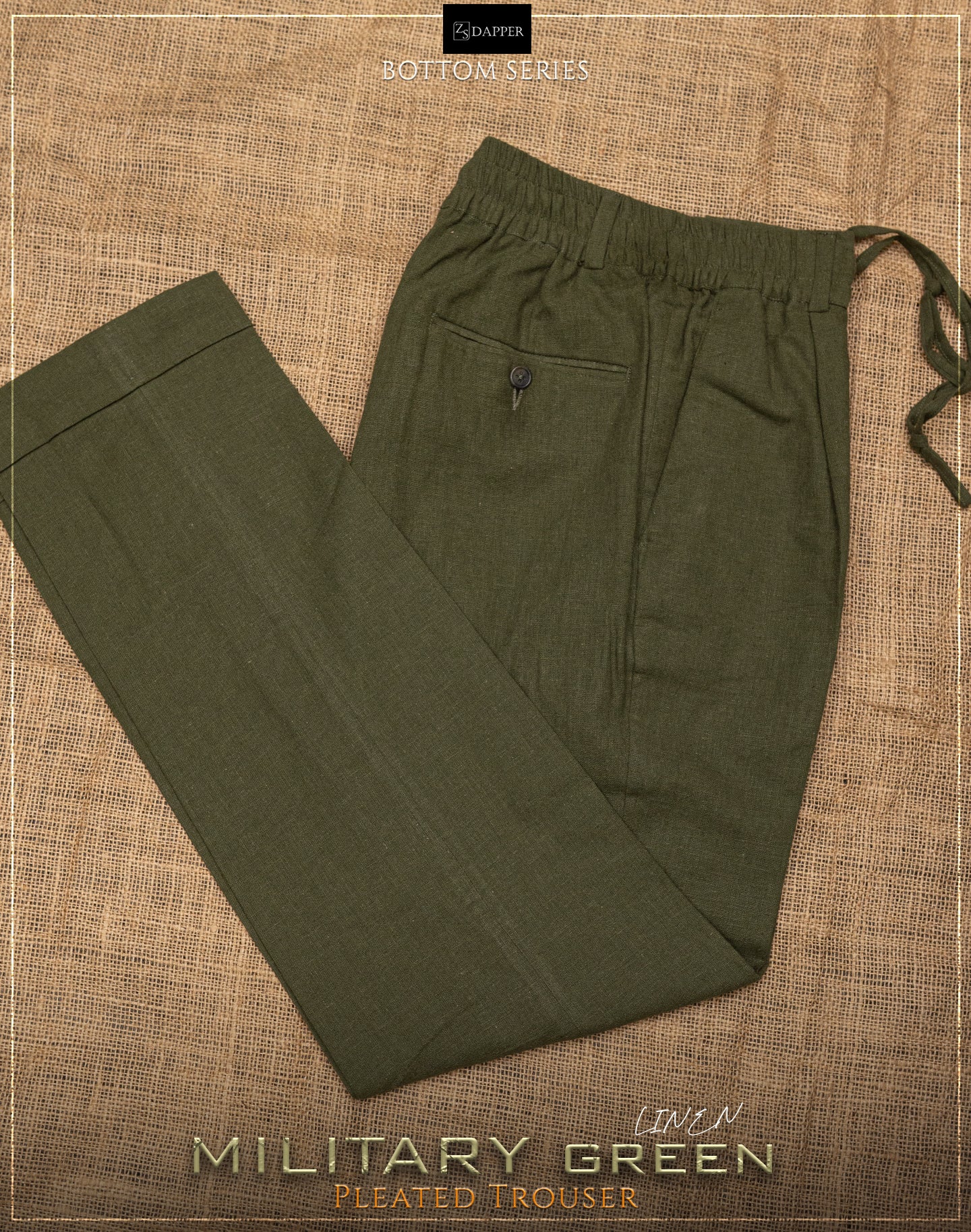 Military Green Irish Linen.