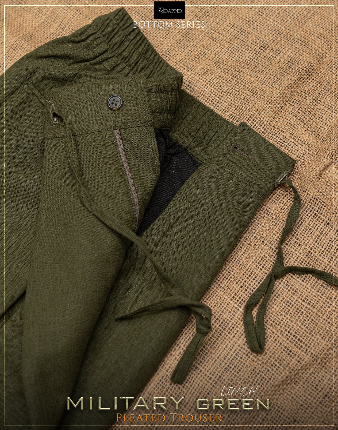 Military Green Irish Linen.