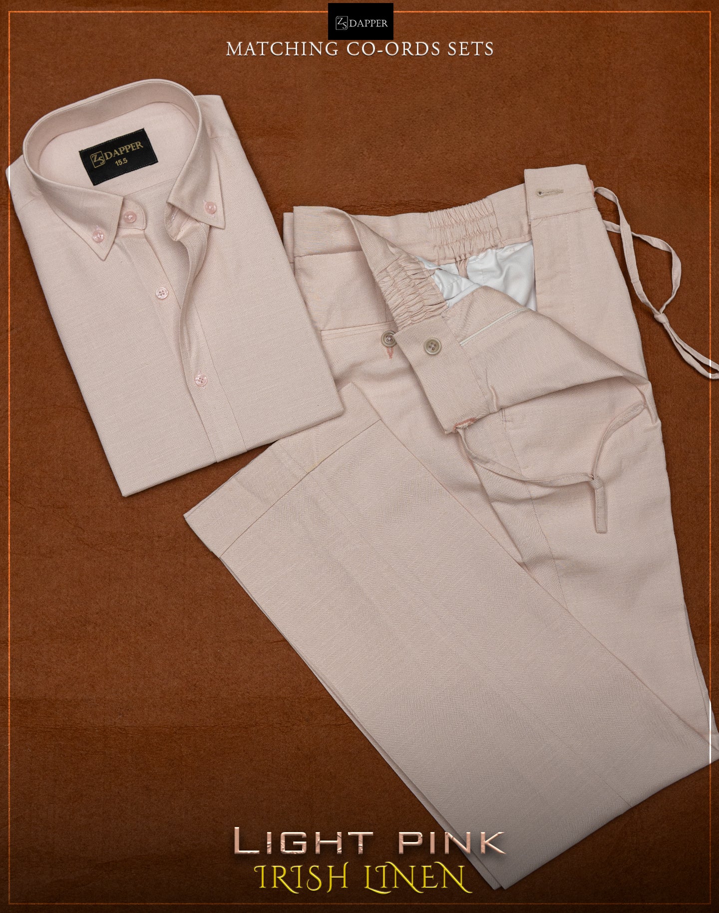 Light Pink Irish linen.