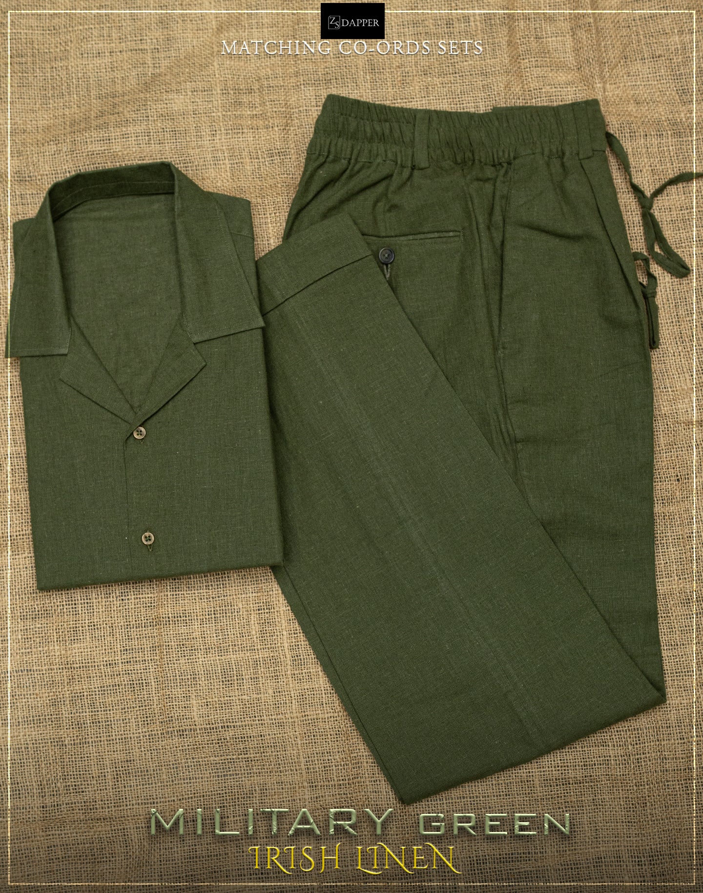 Military Green Irish Linen.