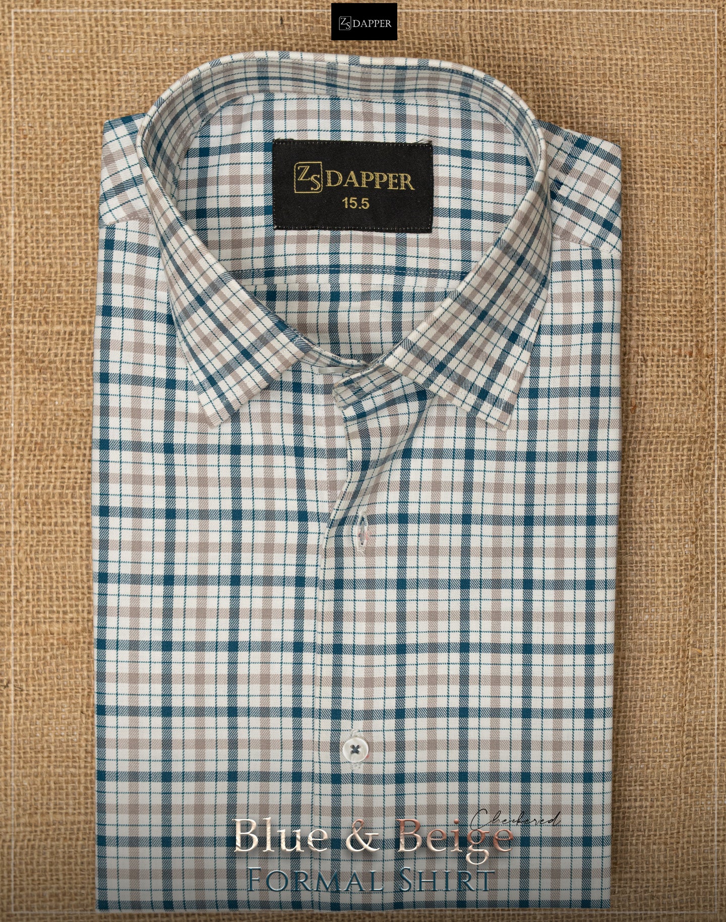 Blue & Beige Checkered.