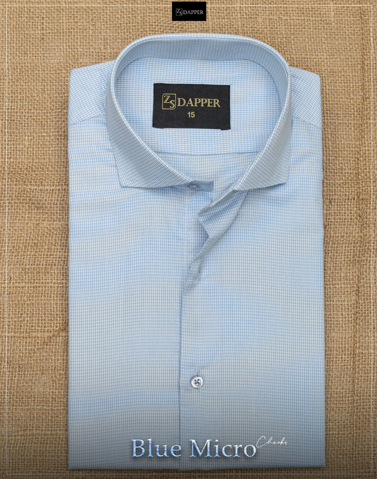 Blue Micro Checks